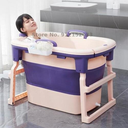 Baby Swimming Bucket Folding Baby Household Newborn Swimming Pool Adult Bath Bucket Can Sit And Lie, Bath Bucket Is Free Of Infl