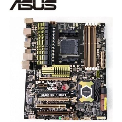 For ASUS SABERTOOTH 990FX Motherboard Socket AM3+ DDR3 For AMD 990FX Original Desktop Mainboard SATA III Used Mainboard