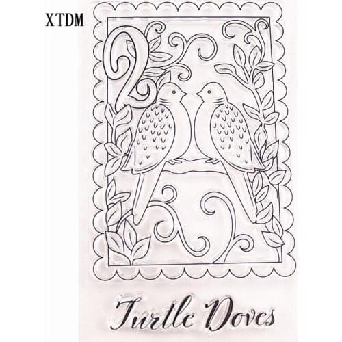 Hot sale Two birds Transparent Clear Stamps / Silicone Seals Roller Stamp for DIY scrapbooking photo album/Card Making