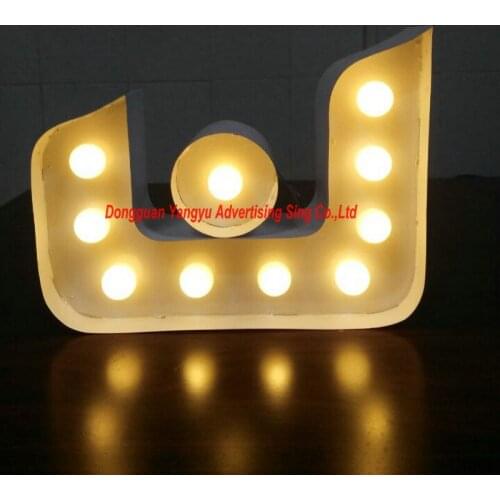 Customized Vintage Alphabet Lighted marquee Sign letters AA Battery Light up night