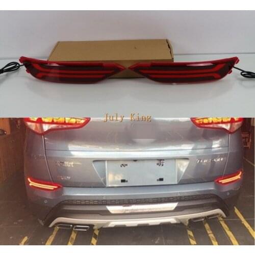 July King LED Light Guide Brake Lights + Night Driving Lights+ Streamer Turn Signals Lights Case for Hyundai Tucson 2015-2018