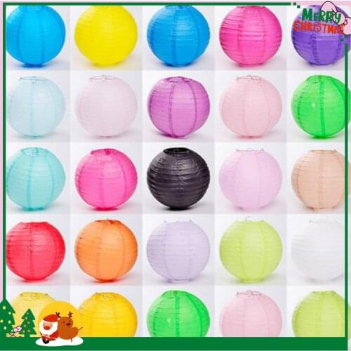 4-6-8-10-12-14-16inch Chinese paper lantern round lamp festival Lampion Wedding glim Lamps white party decorations halloween diy