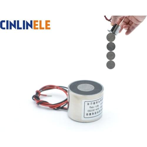 D30mm*H25mm 15KG 150N Current Degauss Electric Magnet Magnetic Solenoid Sucker Electromagnet DC 12V 24V Powerful Rare Earth