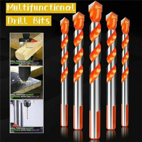 JUSTINLAU 6/8/10/12mm Triangular-overlord Handle Multifunctional Twist Drill Bits