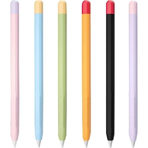 Soft Silicone Protective Case Tablet Touch Stylus Pen Protective Cover Pouch Portable Silicone Sleeve for Apple Pencil Gen 1/2