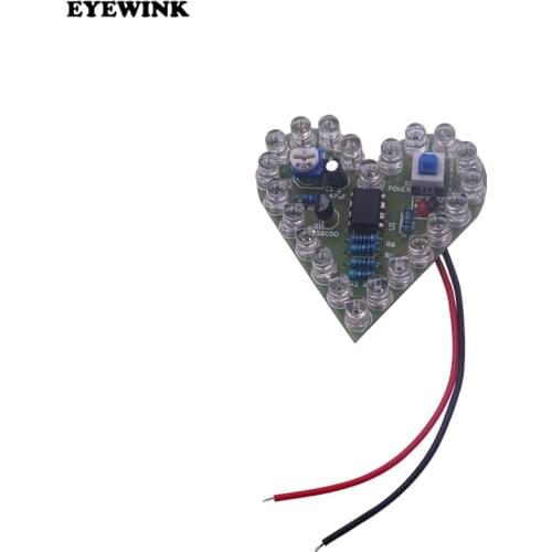 DIY Kit Heart Shape Breathing Lamp Kit DC 4V-6V Breathing LED Suite Red White Blue Green DIY Electronic Production for Learning