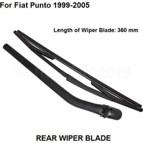 New For Fiat Punto 1999-2013 Rear Windshield Windscreen Window Wiper Arm Blade Set Complete