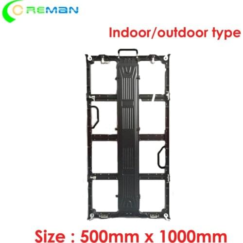 Aliexress 250x250 rgb led panel cabinet 500x1000mm , best price discount led video screen frame cabinet light weight P3.91 P4.81