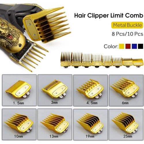 Professional Cutting Guide Comb Hair Clipper Limit Comb With Metal Buckle Trimmer Guide Comb Attachment Barbershop Haircut Tools
