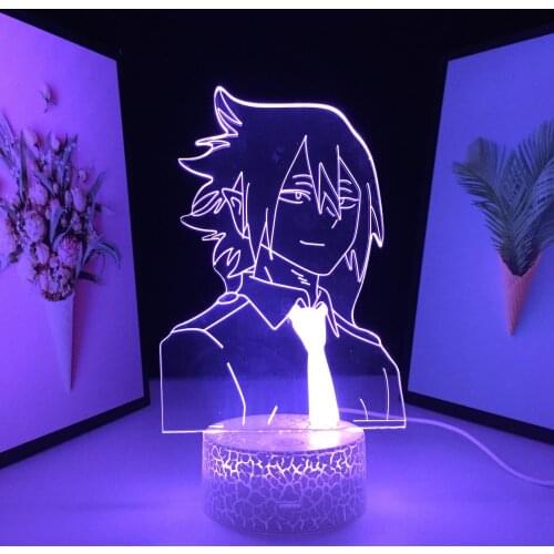 3D LED Lamp Anime Figure Smiling Boy With Tie 7 Color Changes With Remote Control Night Light for Couple Children Festival Gifts