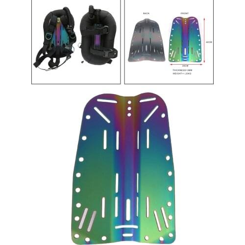 Titanium Alloy Scuba Dive Backplate Technical Diving BCD Plate Back Harness Hardware for Lift Bag Free Diving