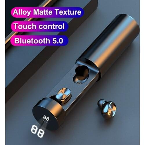 TWS Wireless Bluetooth Headphone Stereo Sport Wireless Earphones Touch Bluetooth 5.0 Mini Earbud Bass Headset