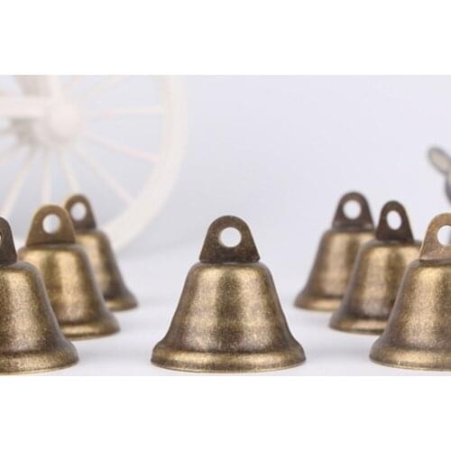 35Pcs/Pack 38mm Copper European Retro Bells For Home Wedding Party DIY Handmade Campanula Accessories Christmas Tree Ornaments