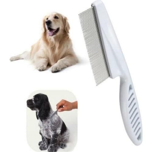 High Quality Dog Comb Stainless Steel Teeth Hair Brush Dog Grooming Brush for Dogs Cat Removed Flea Combs Pet Supplies