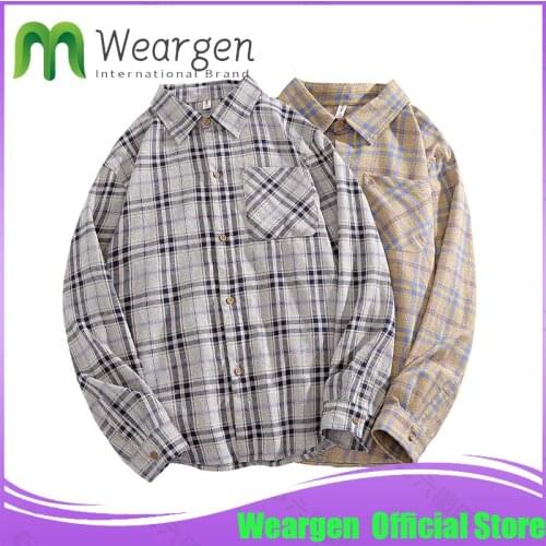 Мужские клечатые рубашки WEARGEN China At AliExpress