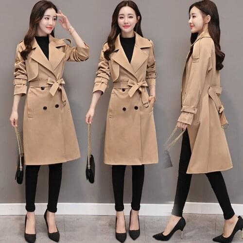 Zeongro Women's Double Breasted Trench Coats