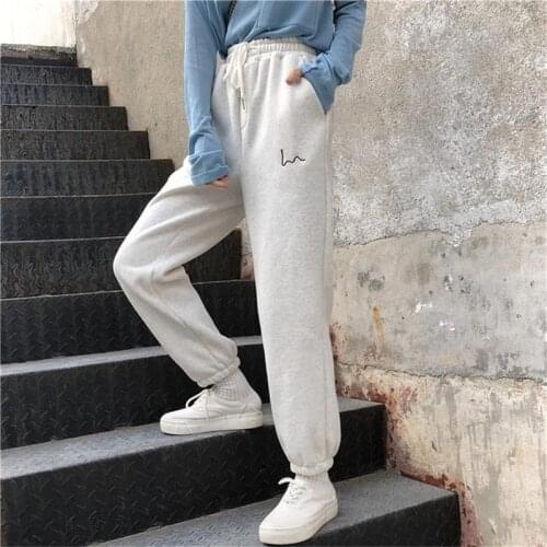 2021 Women Casual Pants Solid High Waist Sweatpants Joggers Hip Hop Running Jogging Sport Pants Trousers Streetwear