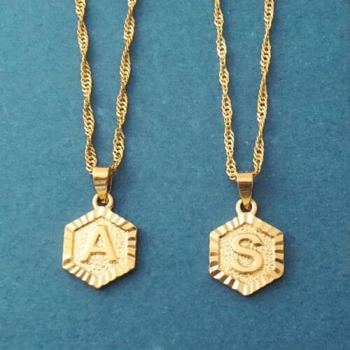 Stainless Steel A-Z Letters Charm Pendant Necklaces for Women English Initial Alphabet Bijoux Femme Vintage Jewelry Best Gifts