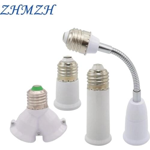 ZHMZH Lamp Socket Adapter Flame Retardant For LED Bulb 65mm 95mm Lamp Holder Extender Lamp Base Converter E27-E27