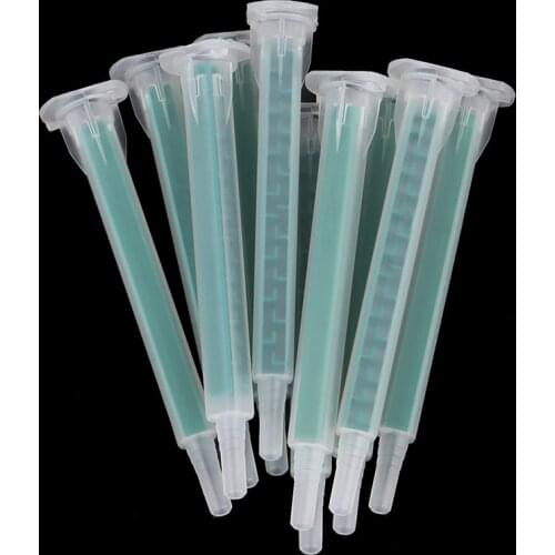 10pcs Good Resin AB Glue Gun Static Mixer Mixing Tube Mixing Nozzle Syringe Set 83mm for Two Component Liquid Mixing Machine