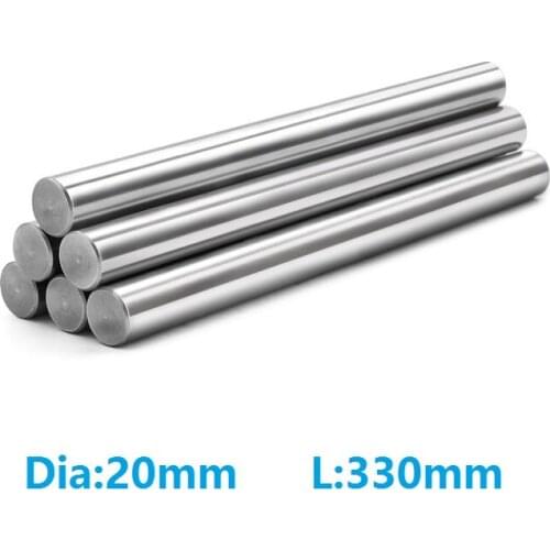 10pcs/lot 20mm linear shaft 330mm long 20x330mm chromed plated hardened shaft steel rod bar