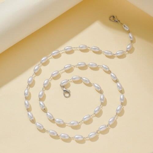 2021 Hot Sale Oval Freshwater Pearl Mask Chain Fashion Necklace Glasses Chain Bracelet Four-in-one Accessories
