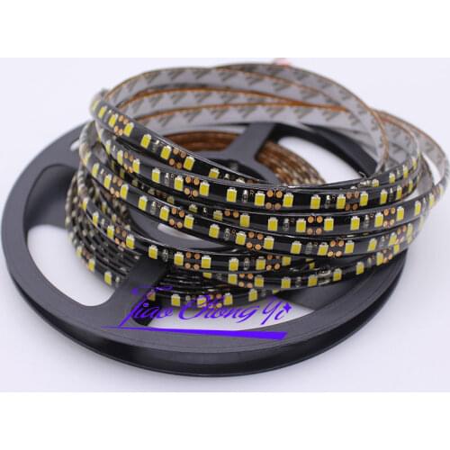 5M 2835 SMD 600Leds warm white Flexible LED Strip 12V Black PCB IP65 waterproof