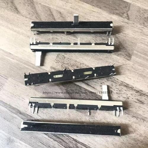 5pcs Mickey MACKIE mixer fader potentiometer 75MM long double- A10K A10KX2 Potentiometer Stereo Slide 2-channel