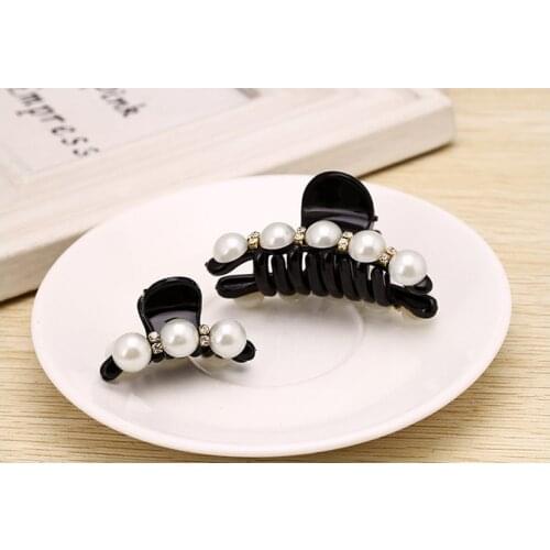 Korean imitation pearl rhinestone hair accessories accessories folder bangs Small wholesale hair grab clamp
