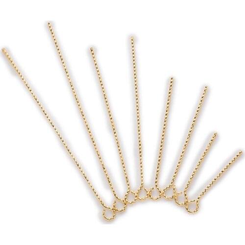 10pcs Carved Copper Eye Head Pins Findings DIY Needles Beads Supplies Handmade Jewelry Making Accessories Crafts Length 20-50mm