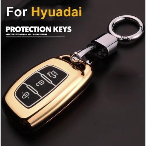 Zinc alloy+Luminous Car Remote Key Case For Hyundai Tucson Creta ix25 ix35 i20 i30 HB20 Elantra Verna Mistra 2015 2016 2017 2018