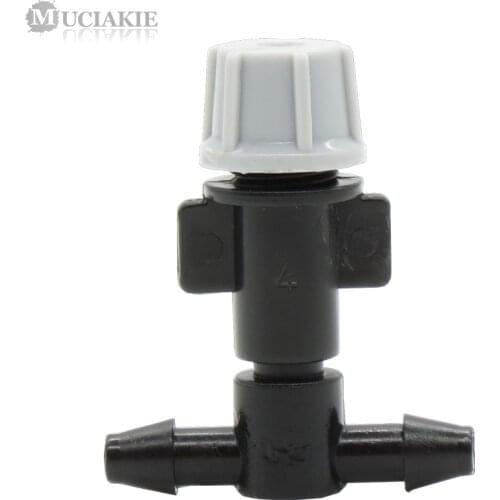 MUCIAKIE 20PCS Misting Nozzle with Tee Joint for Garden Watering Irrigation Sprinkler for Connection 4/7mm 1/4 inch Tubing Hose