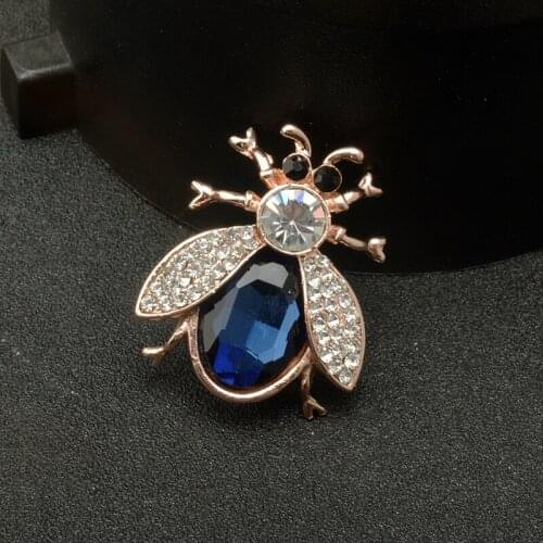 MZC Classic Insect Cute Bee Brooch for Womens Rhinestone Brooch Broches Big Crystal Brosch Pins Unisex Jewelry Bouquet Lovers