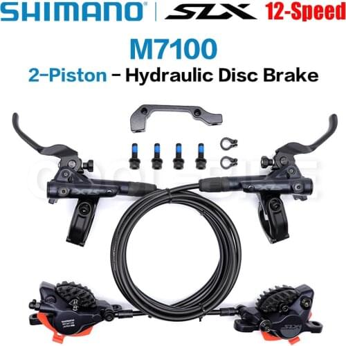 Shimano SLX M7120 4 piston M7100 2 piston Hydraulic Disc Brake set for mountain bike MTB Brake 800/900mm 1500/1600mm