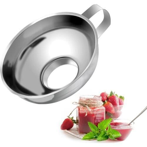 Canning Funnel Stainless Steel Wide Mouth Filter With Large Diameter For Packaging Food Oil Leak Kitchen Gadgets Cooking Tools