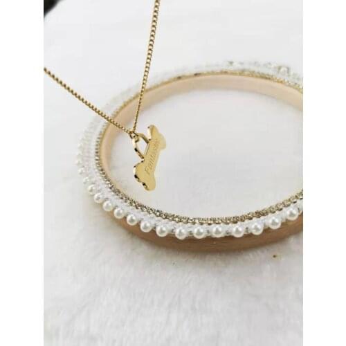 Korean fashion necklace steel