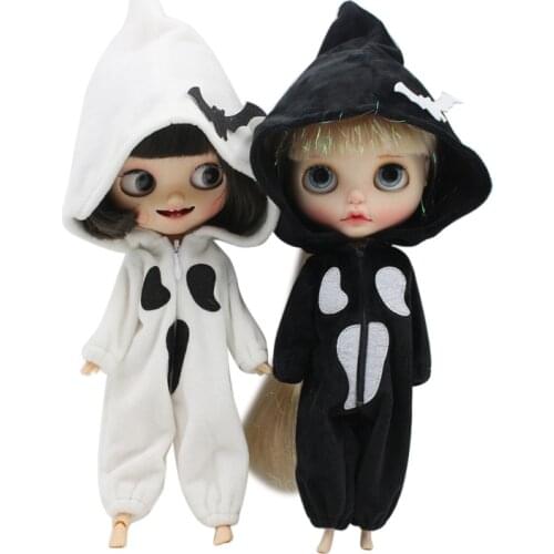 ICY DBS Blyth Doll 1/6 doll Halloween suit devil ghost clothes bat hat girl boy gift toy