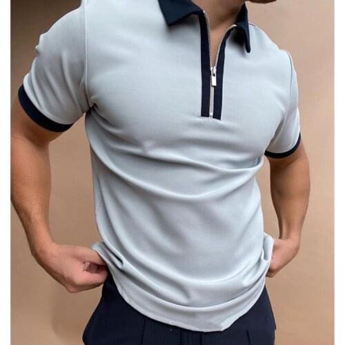 Mens Summer 2021 Polo short-sleeved lapel casual breathable mens Top M-3XL