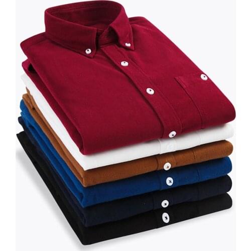 Men Vintage Turn Down Collar Corduroy Buttons Plus Size Business Slim Shirt Plus size fits most people to wear perfect Xmas gift