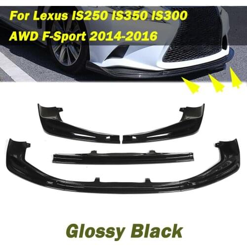 New Glossy Black Car Front Bumper Splitter Lip Kit Diffuser Spoiler For Lexus IS250 350 200T 300 AWD F-Sport 2014 2015 2016