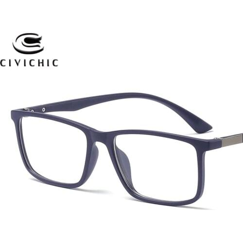 Chic TR90 Glasses Frame Men Retro Rectangle Eyewear Myopia Optical Eyeglasses Flexible Lunette De Vue Clear Lens UV Oculos COG55
