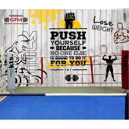 Custom photo wallpaper for walls 3 d murals wallpapers Vintage plank sports fitness club image wall background wall papers