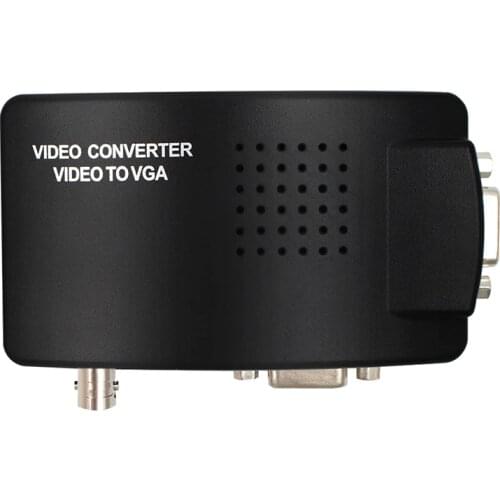 BNC to VGA Converter S-video Video Converter Adapter for PC/Projector/Monitor with dc cable