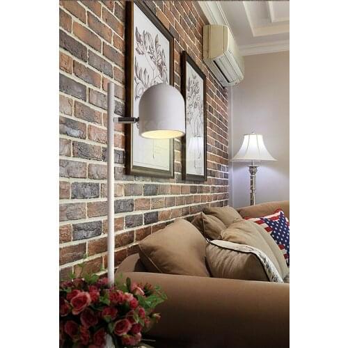 Simple personality iron white shade living room study bedroom bedroom bed floor lamp creative sofa floor lamp FG426