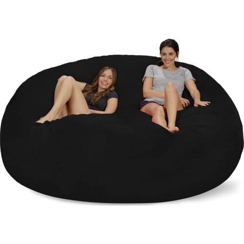 Dropshiping 7FEET Giant Sude Soft Bean Bag Sofa Cover Living Room Furniture Party Leisure Giant big Round Soft