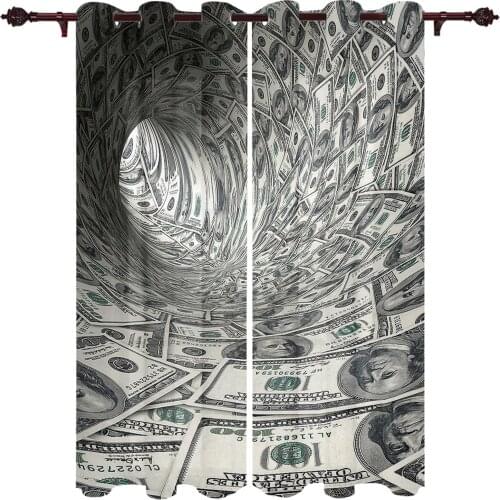 Outdoor Curtains Dollar Money Funnel Living Room Kitchen Curtain Drape For Patio Garden Gazebo Yard Valance Cutains