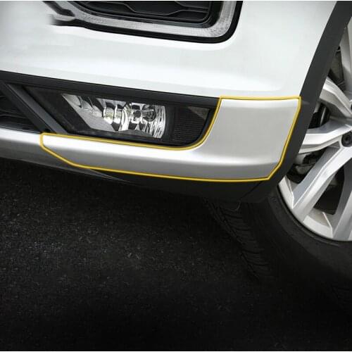 Car Front Bumper Lip Splitter Fins Body Spoiler Canards Valence Chin Protection Cover Trim For Volkswagen VW T-ROC 2017 2018
