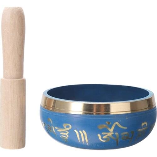 2Size Tibetan Buddhism Nepal Traditional Meditation Healing Singing Bowl Wood Striker For Yoga Practice Meditation