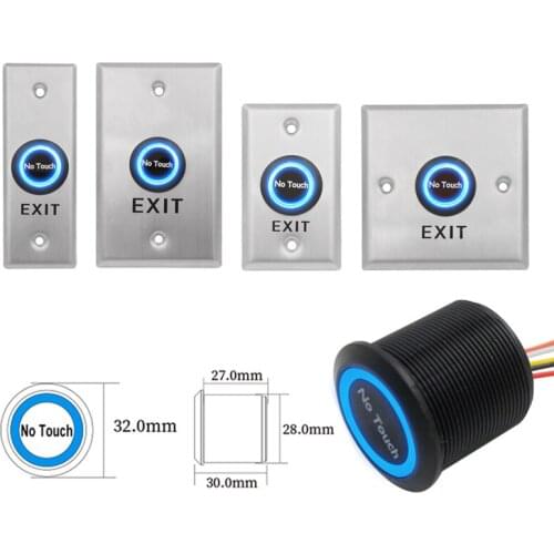 IP68 Waterproof 304 Stainless Steel No Touch Infrared Lock Exit Button Door Release Switch Sensor For Door Access Control System