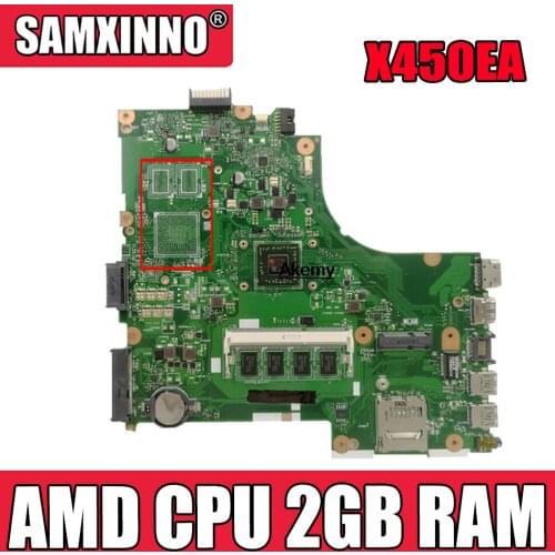 X450EA With AMD CPU 2GB RAM Mainboard REV 2.0 For Asus X450EA X450E X450EP X452EA X452E A452E Laptop Motherboard 100% Tested
